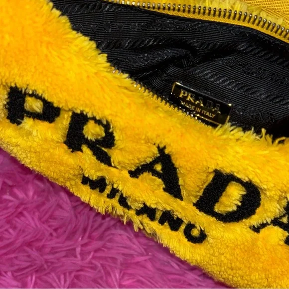 Prada Re-Edition 2000 Yellow Terry Cloth Bag - Picture 5 of 5